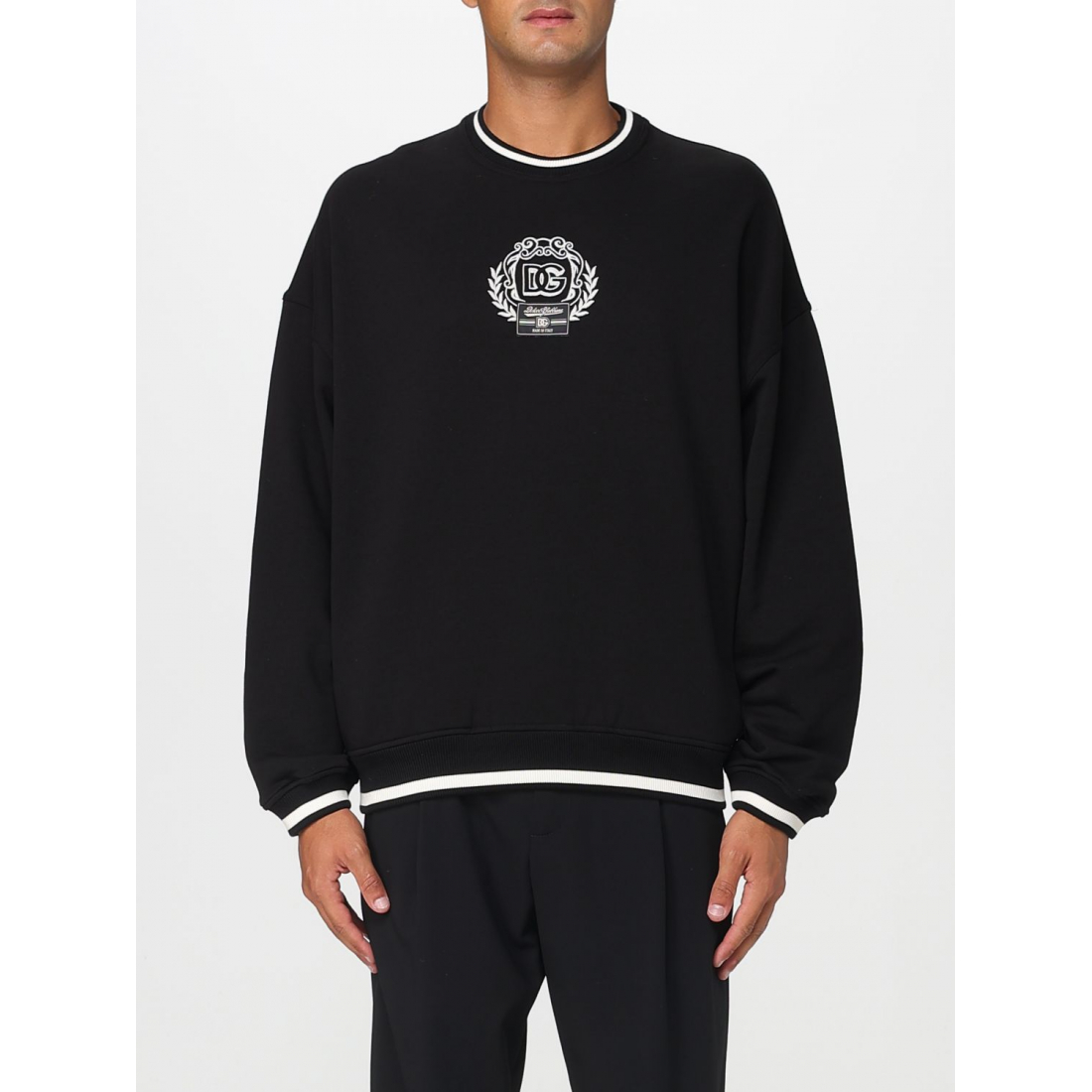 Pull 'Logo-Detail Ribbed-Knit' pour Hommes