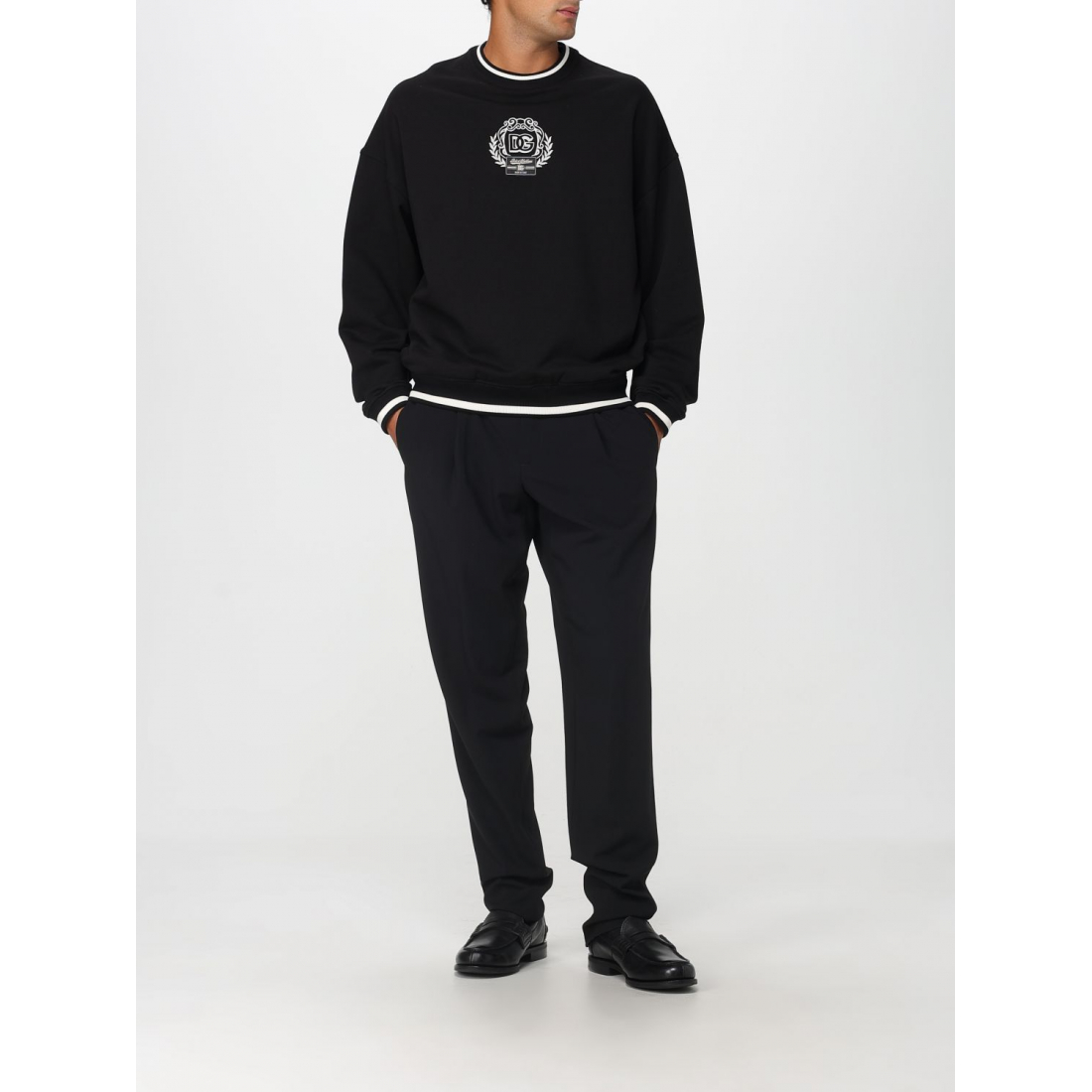 Pull 'Logo-Detail Ribbed-Knit' pour Hommes