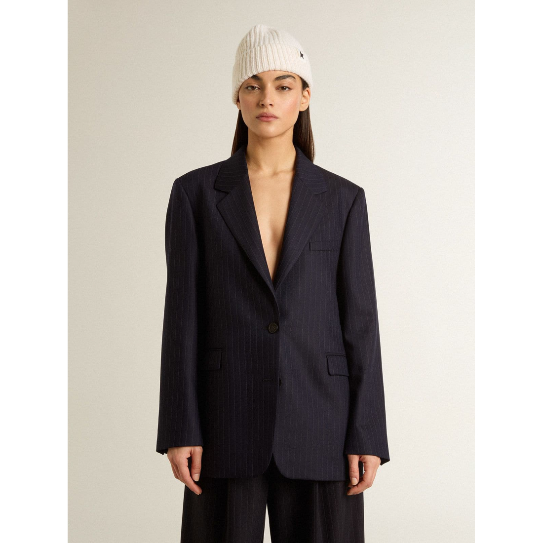Blazer 'Pinstripe Single-Breasted' pour Femmes