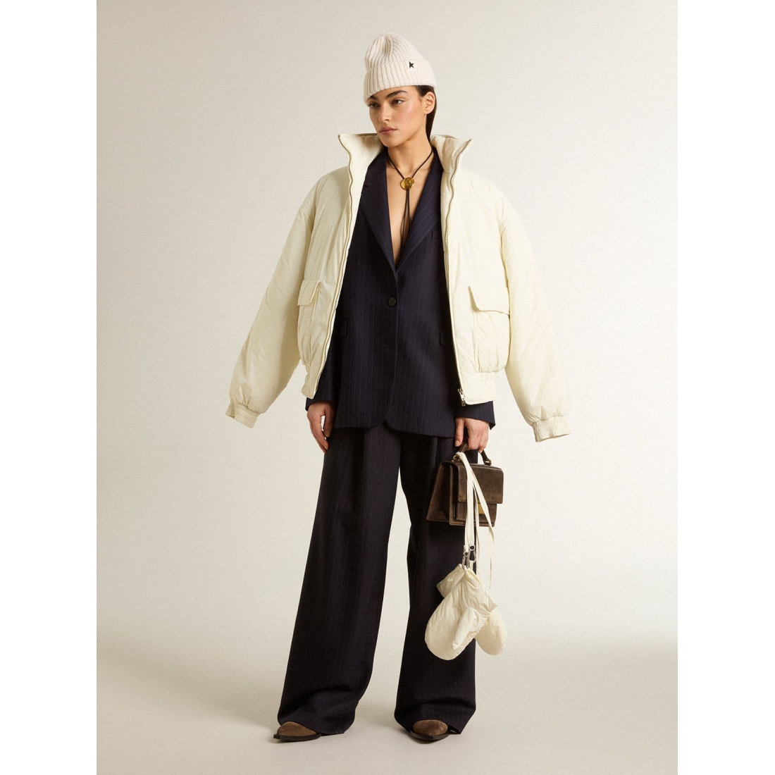 Blazer 'Pinstripe Single-Breasted' pour Femmes