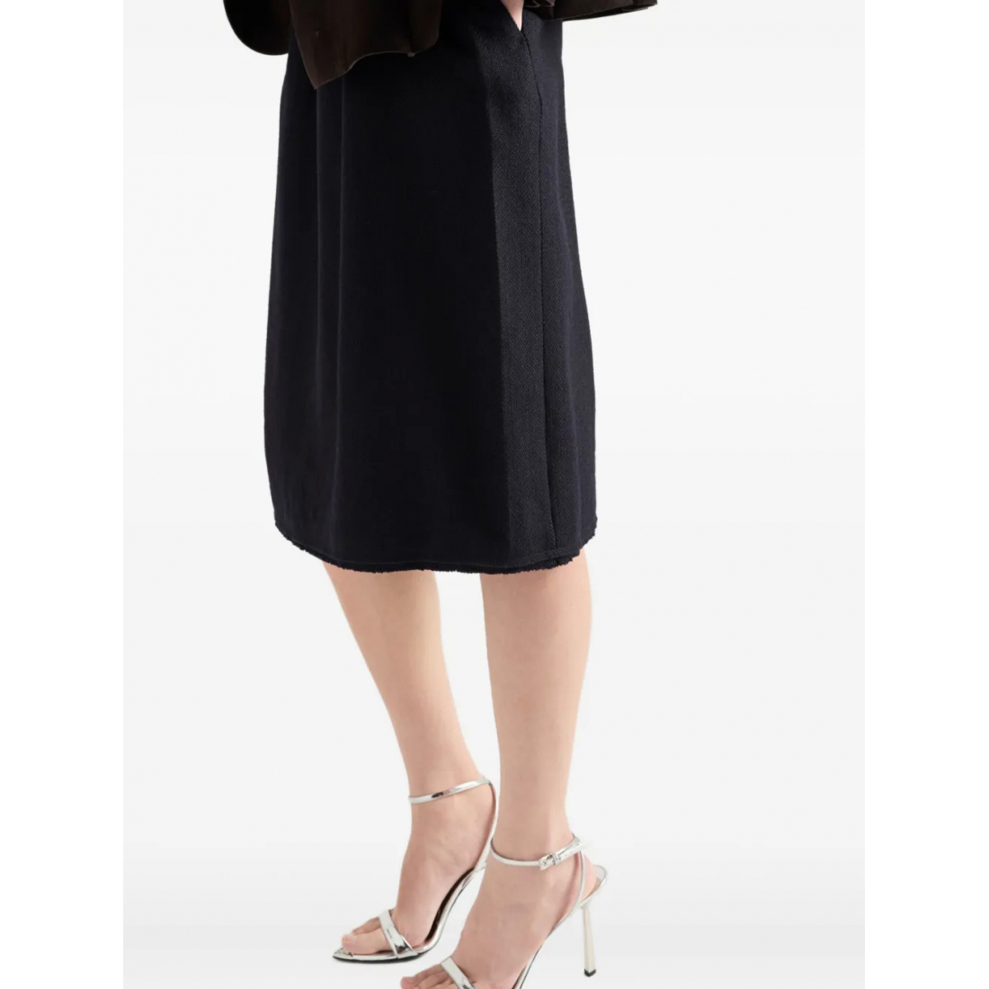 Jupe Midi 'Bow-Detailed Frayed-Edge' pour Femmes