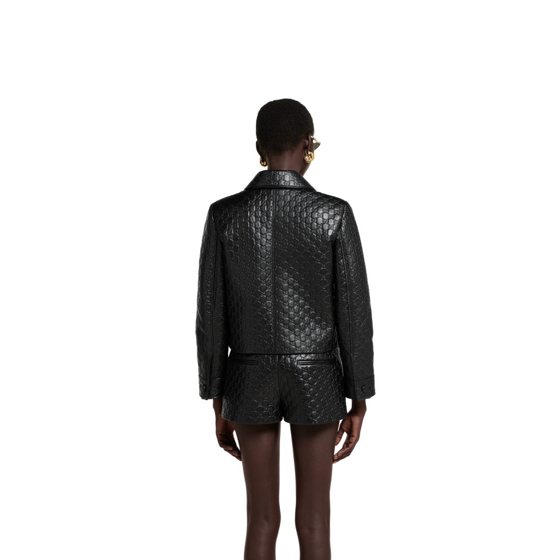 Veste en cuir 'Embossed GG' pour Femmes