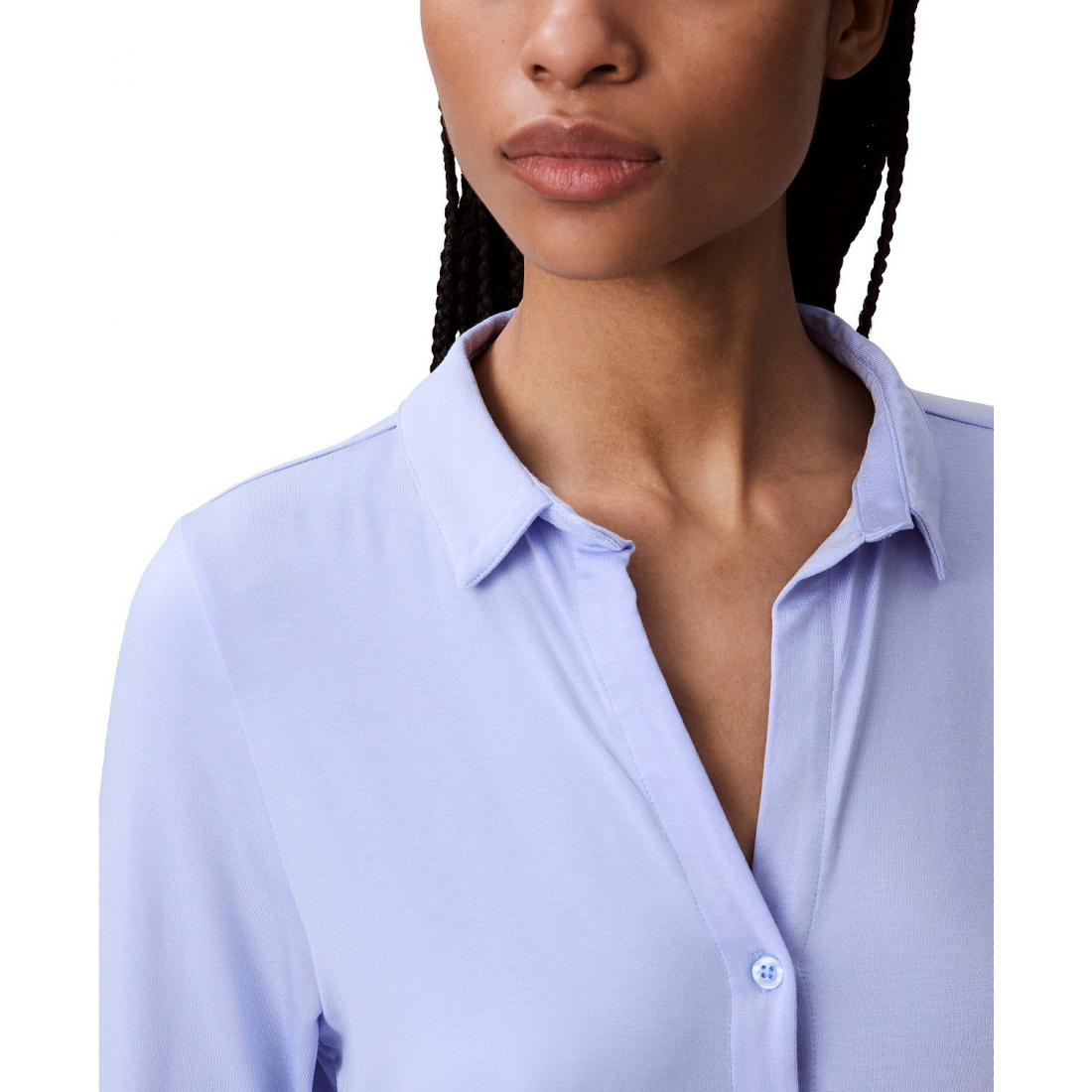 Women's 'Collared Button-Front Sleep' Shirt