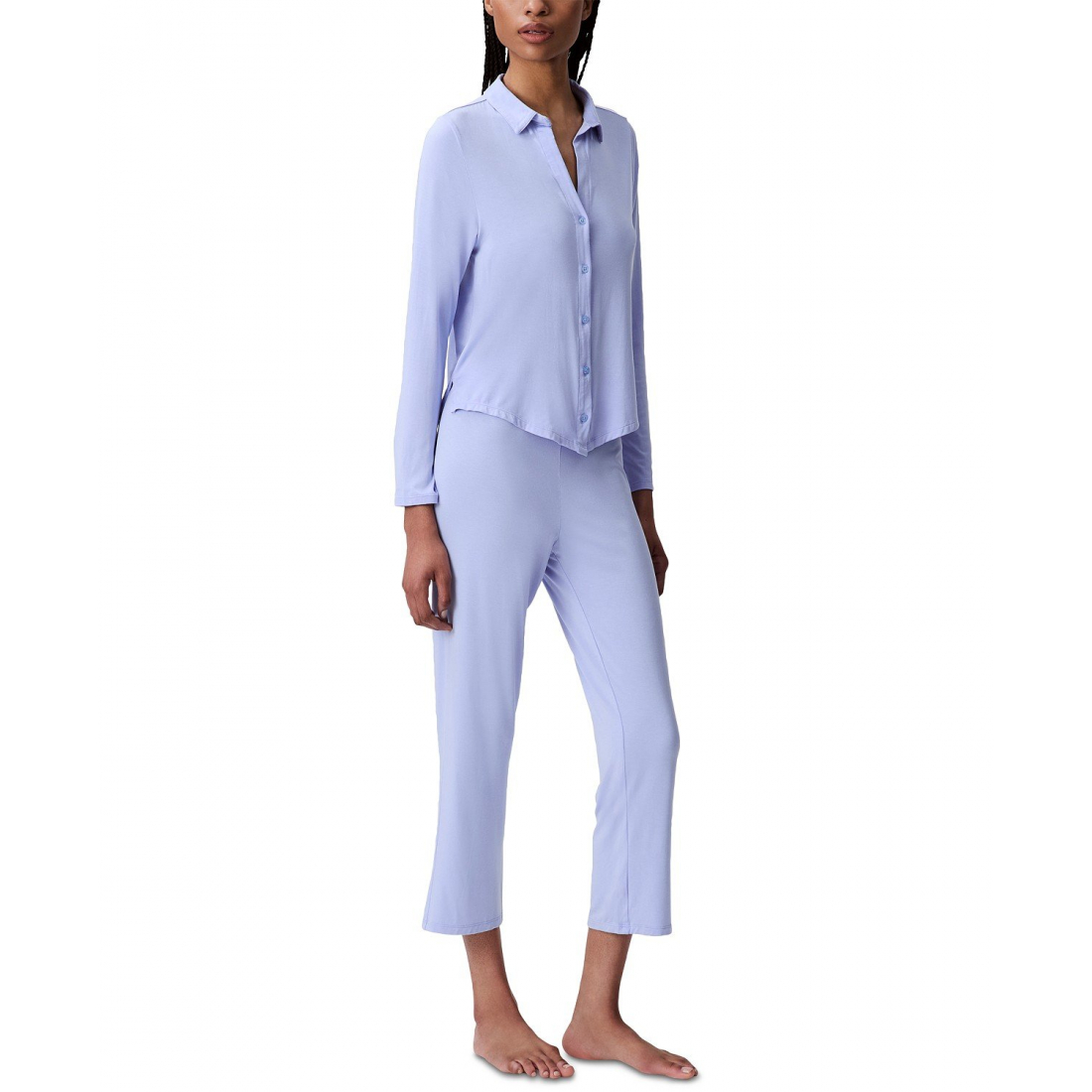 Women's 'Collared Button-Front Sleep' Shirt