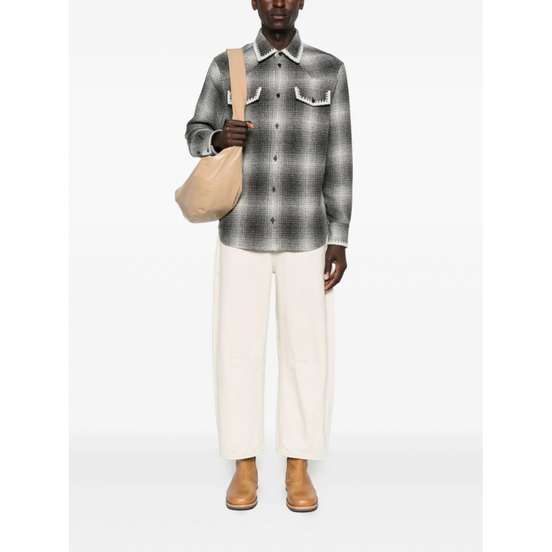 Surchemise 'Checked Crochet-Trimmed' pour Hommes