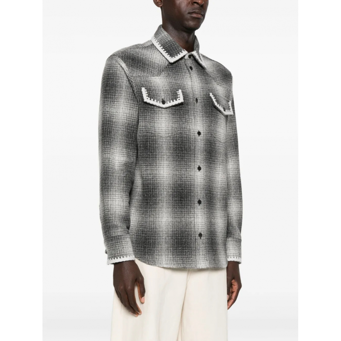 Surchemise 'Checked Crochet-Trimmed' pour Hommes
