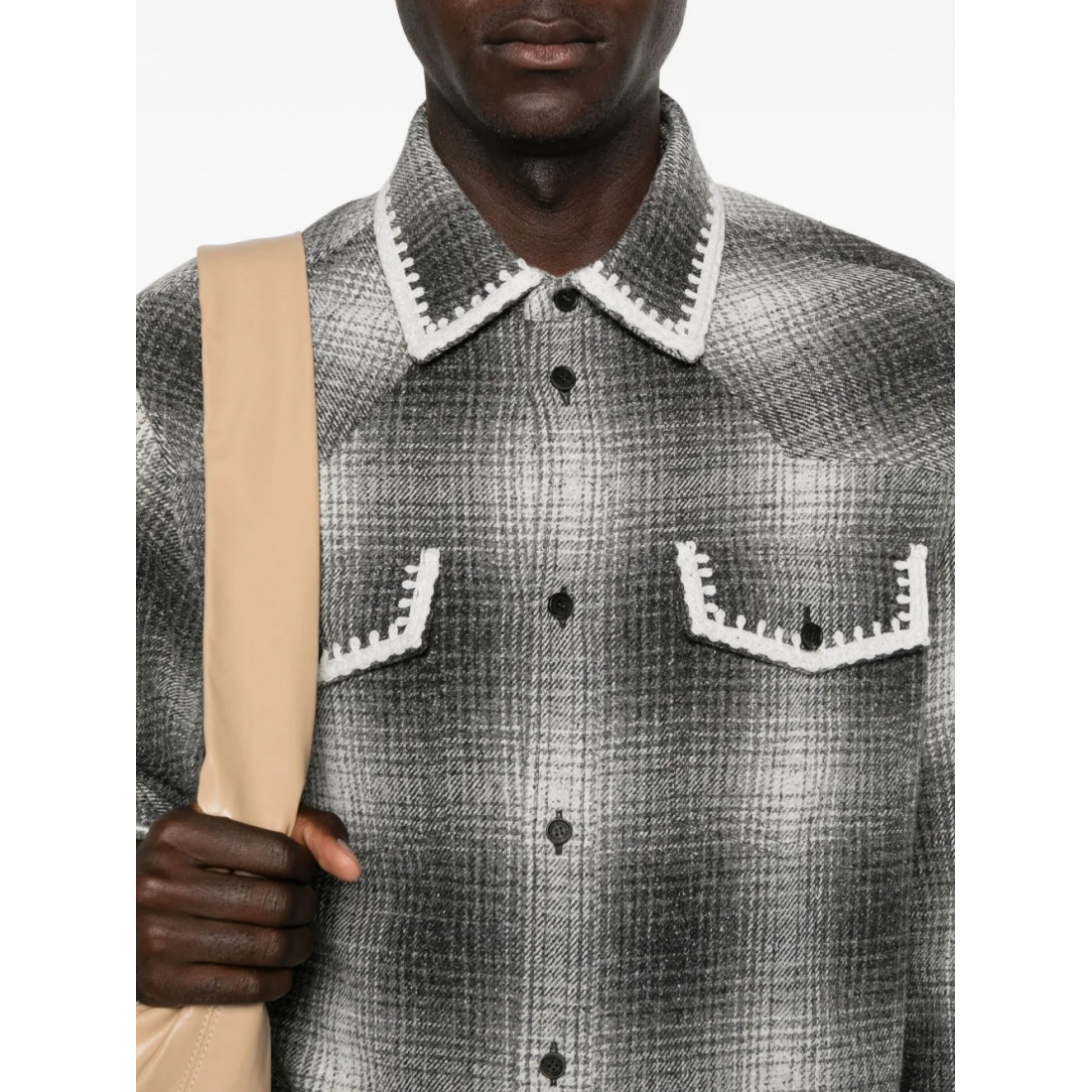 Surchemise 'Checked Crochet-Trimmed' pour Hommes