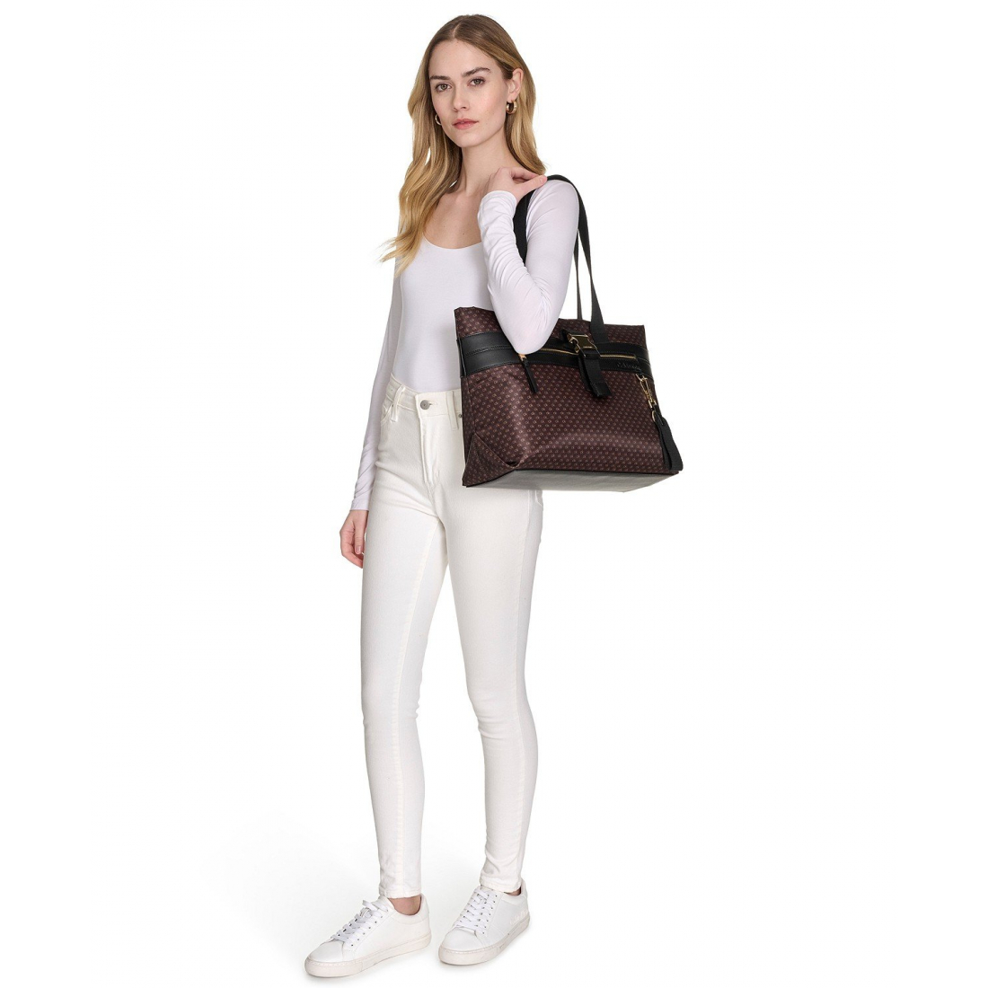 Women's 'Elora Nylon Mini Signature Top Zipper' Tote Bag