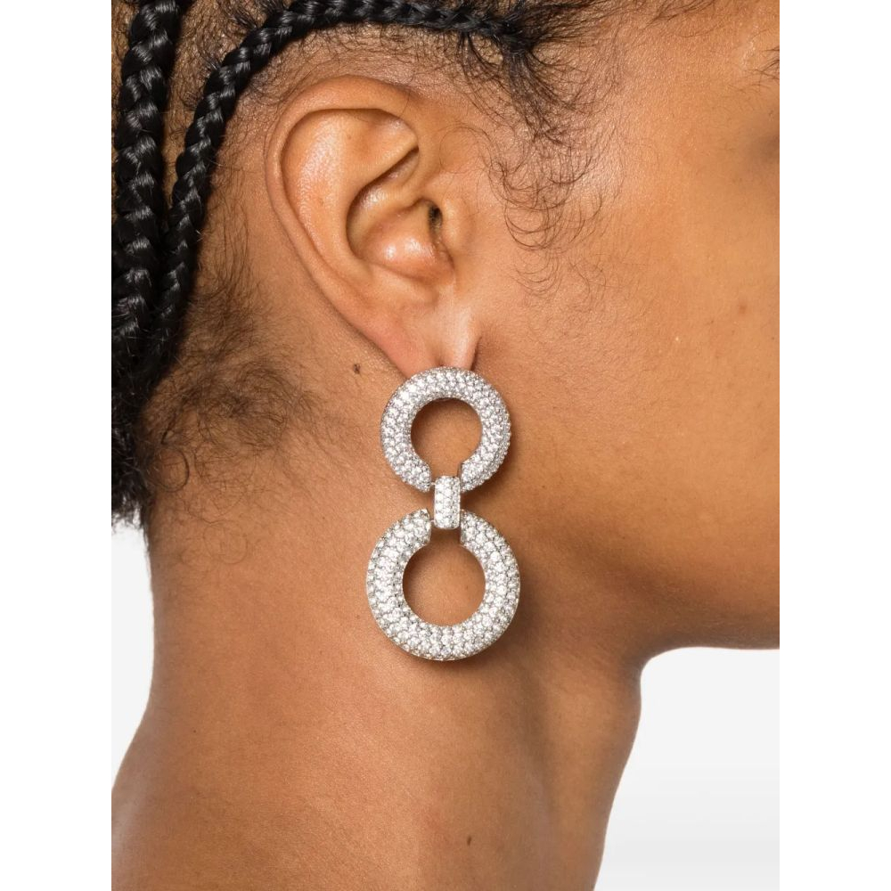 Boucles d'oreilles 'Double-Circle Embellished' pour Femmes