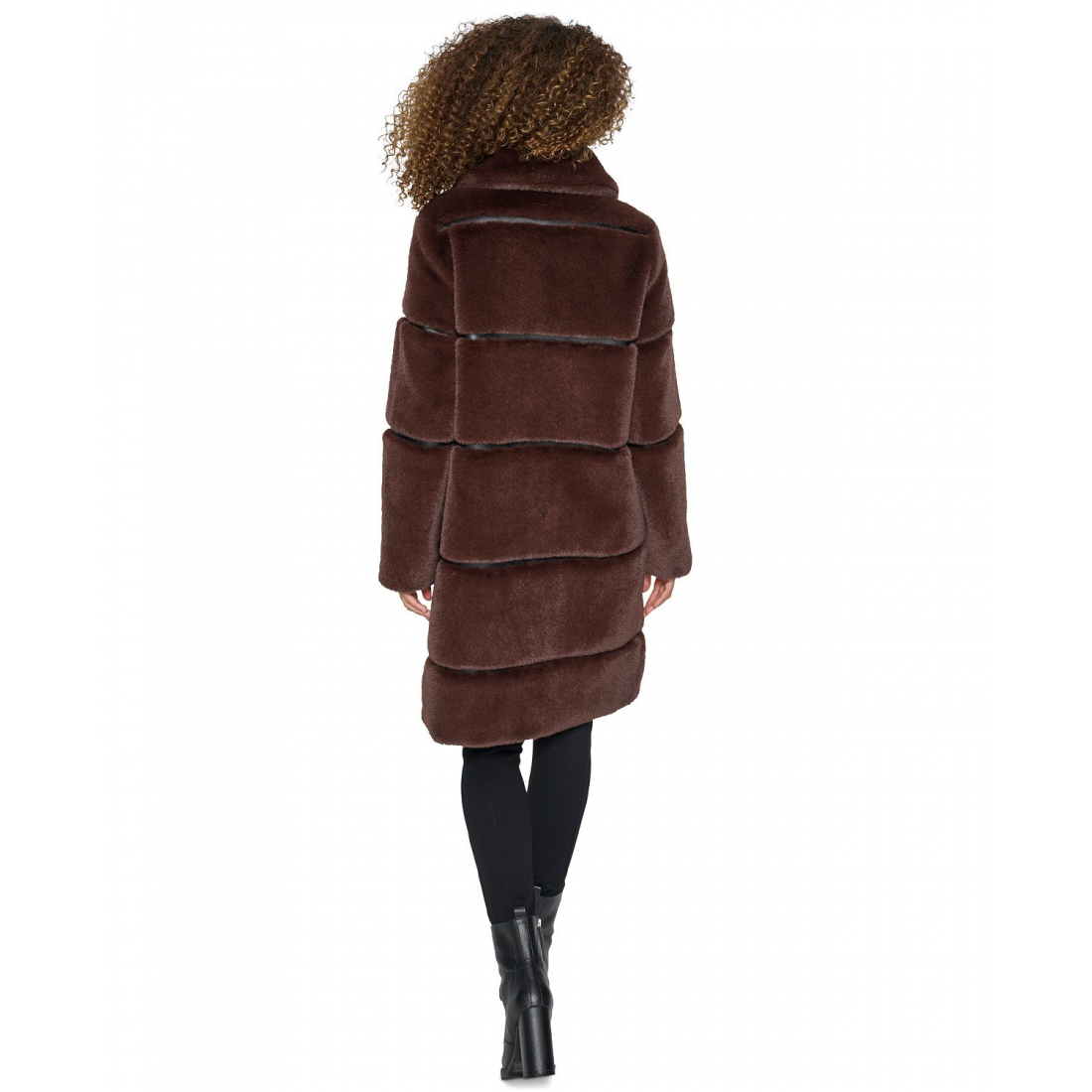 Manteau Teddy 'Womens Faux-Leather Trim Faux-Fur' pour Femmes