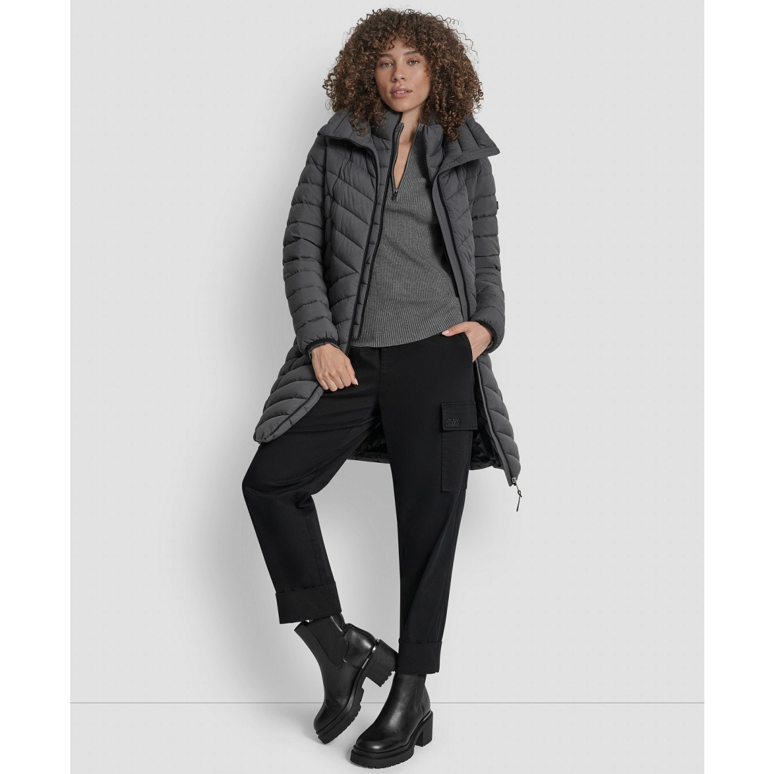 Women's 'Bibbed Packable' Puffer Coat