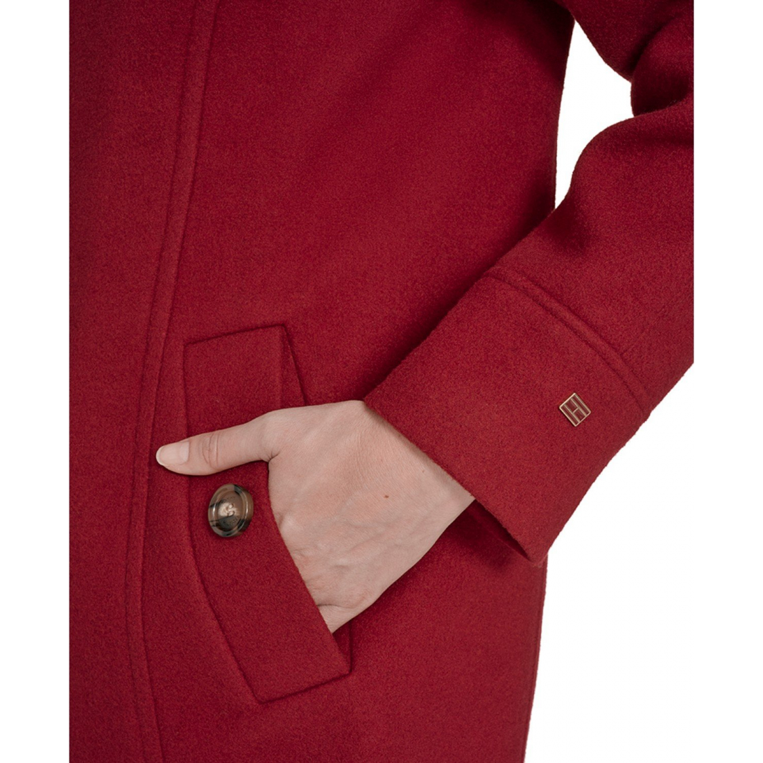 Manteau 'Hooded Button-Front' pour Femmes