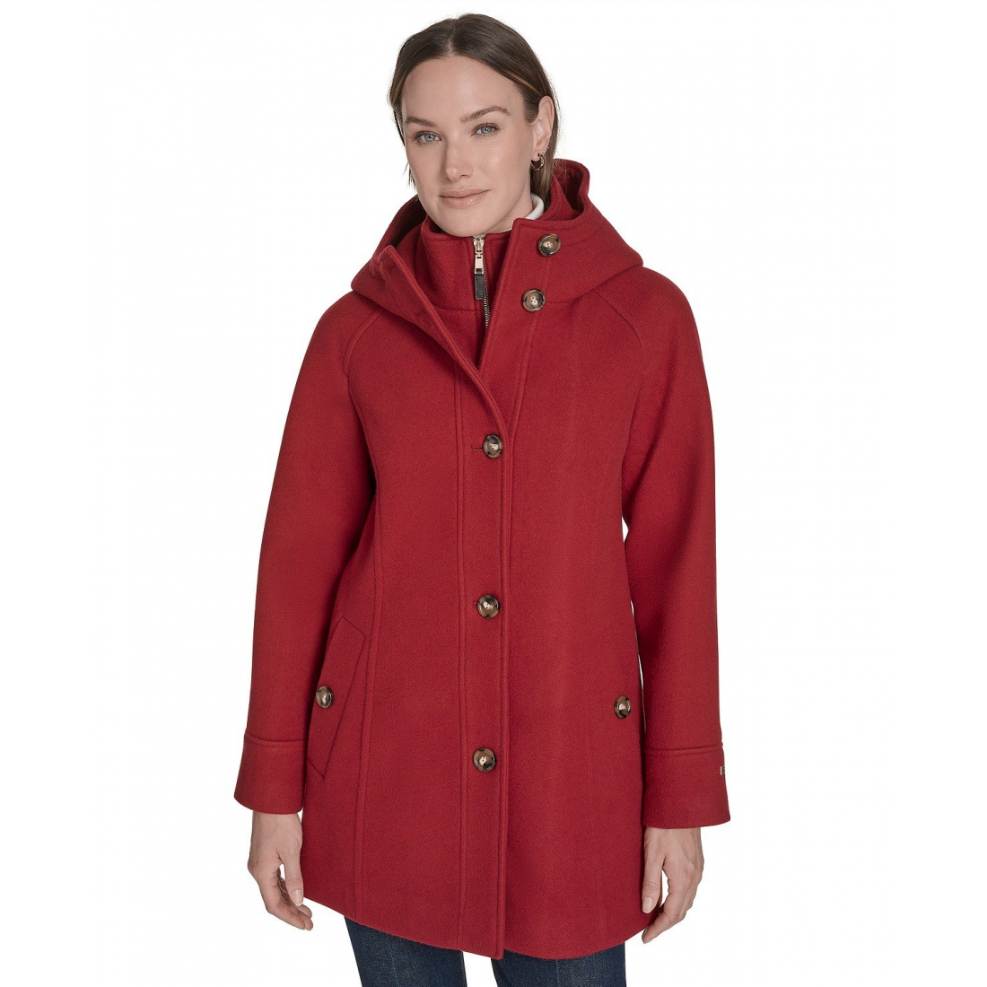 Manteau 'Hooded Button-Front' pour Femmes