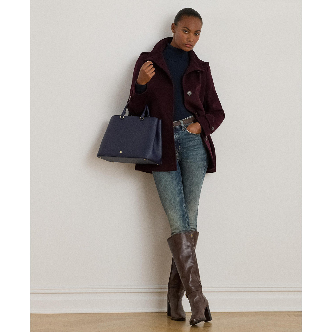 Women's 'Icon Hooded A-Line' Coat