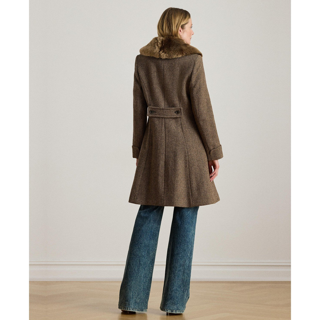 Manteau 'Faux-Fur-Collar' pour Femmes