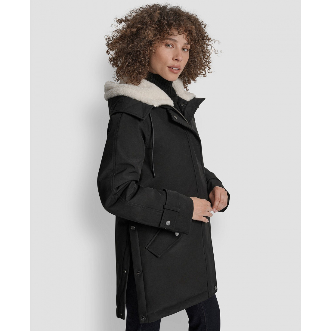 Women's 'Faux-Fur-Lined Hooded Softshell' Coat