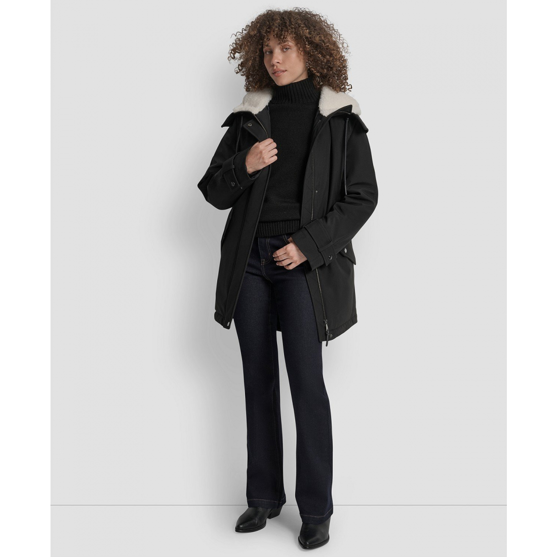 Women's 'Faux-Fur-Lined Hooded Softshell' Coat
