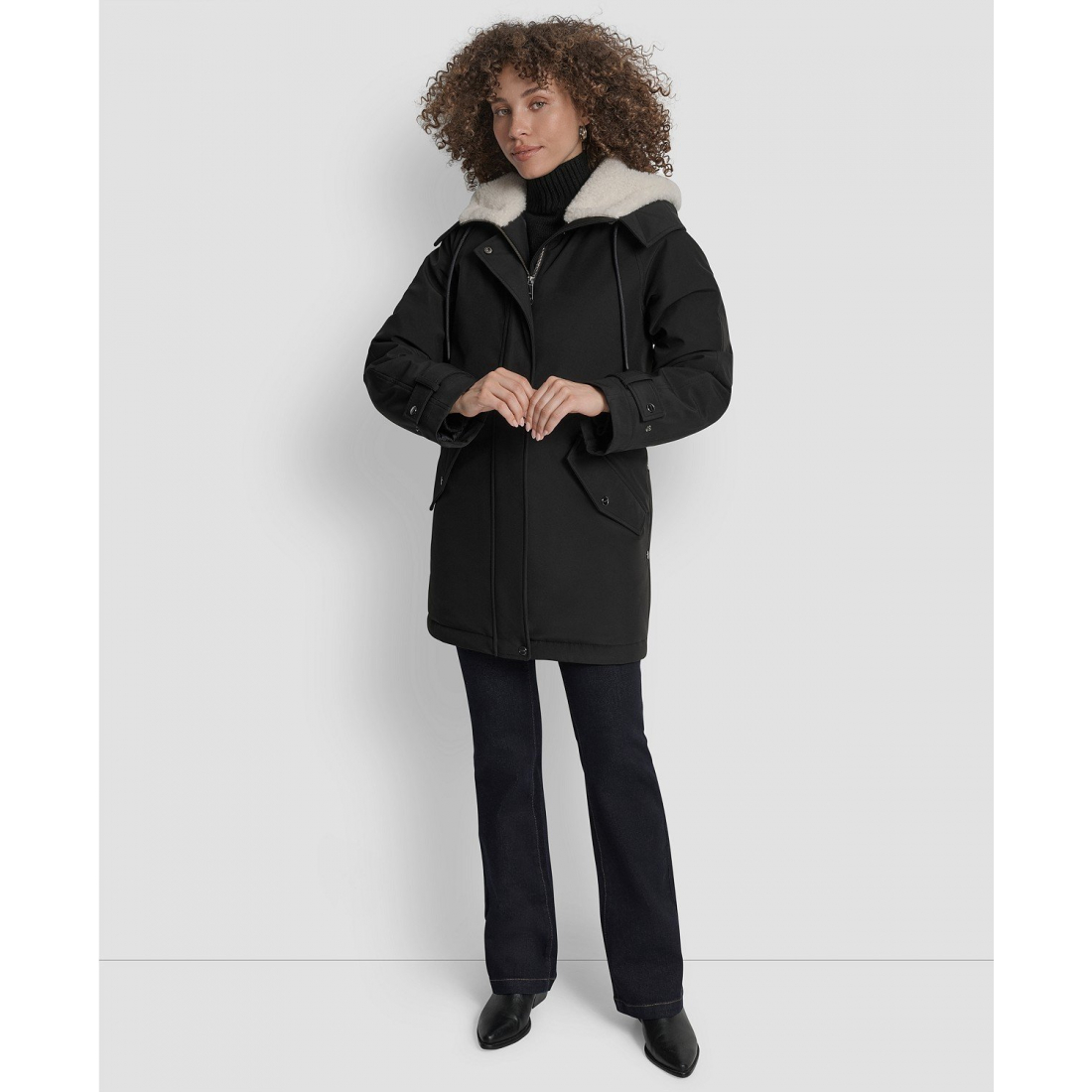 Women's 'Faux-Fur-Lined Hooded Softshell' Coat