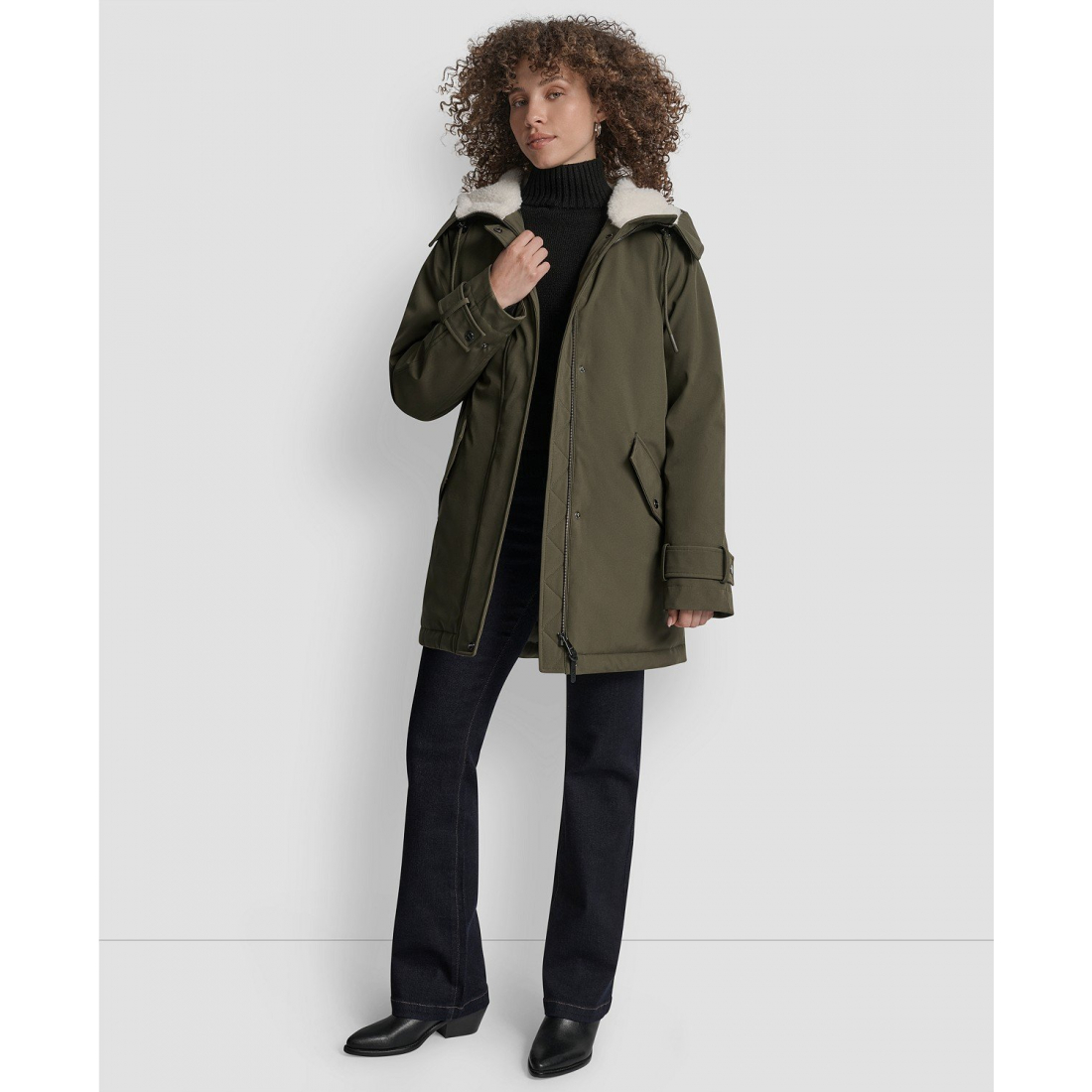Women's 'Faux-Fur-Lined Hooded Softshell' Coat
