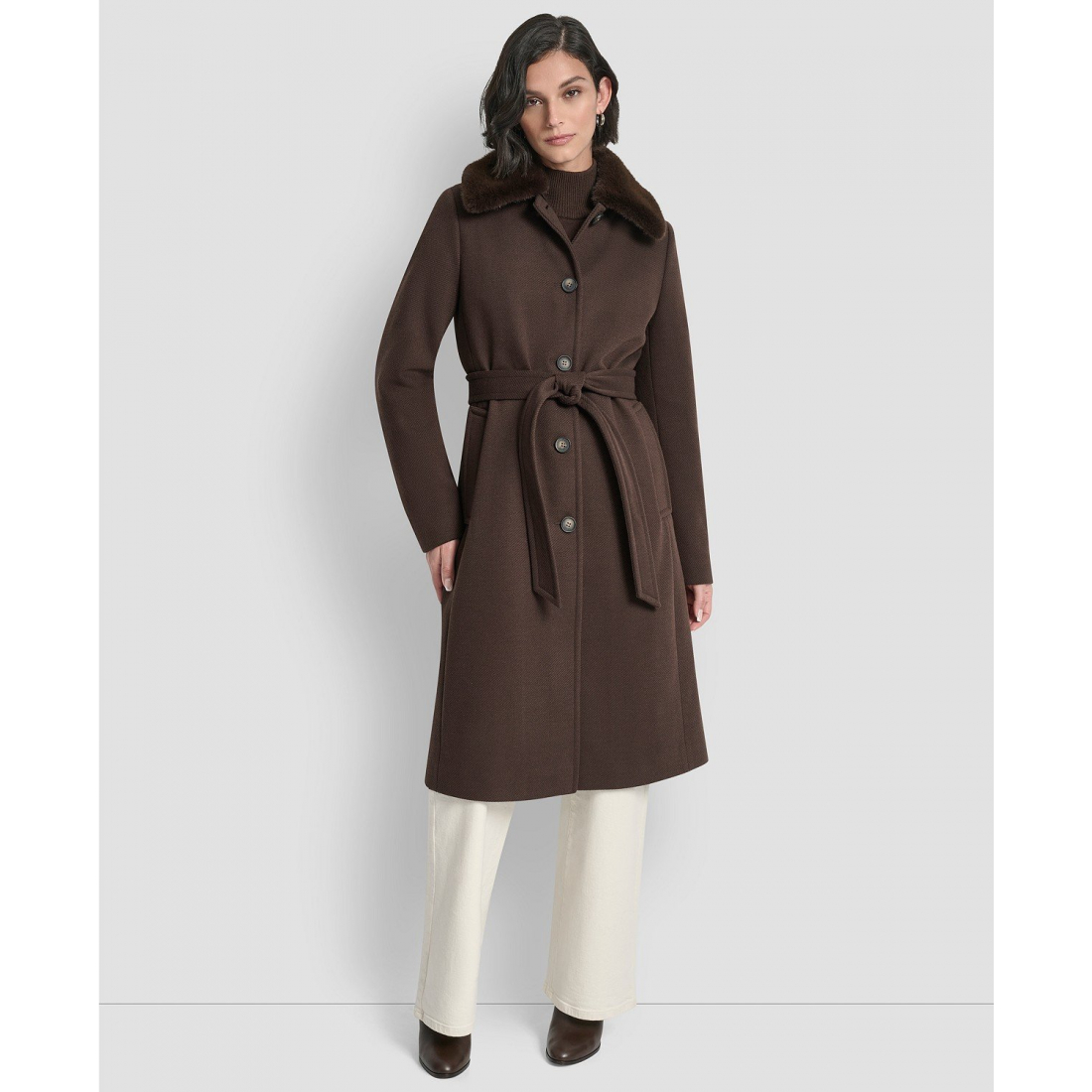 Manteau 'Single-Breasted Pillow Collar' pour Femmes