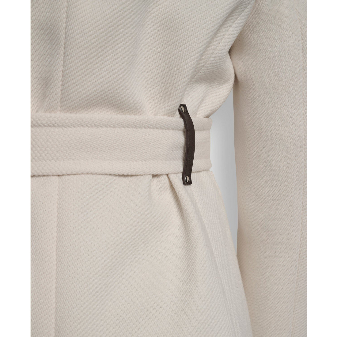 Manteau à ceinture 'Single-Breasted Pillow Collar' pour Femmes
