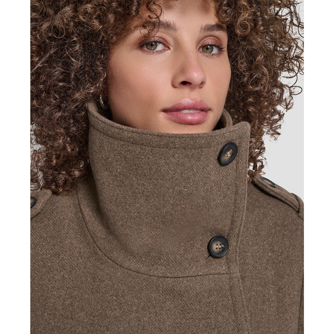Manteau 'Double-Breasted Funnel Neck Military' pour Femmes