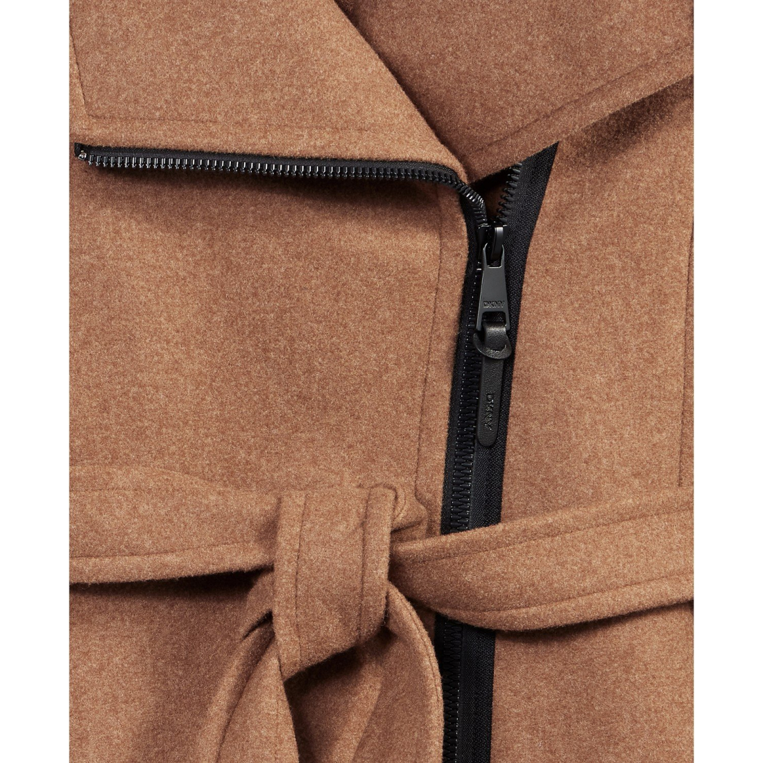 Manteau à ceinture 'Asymmetric Front-Zip' pour Femmes