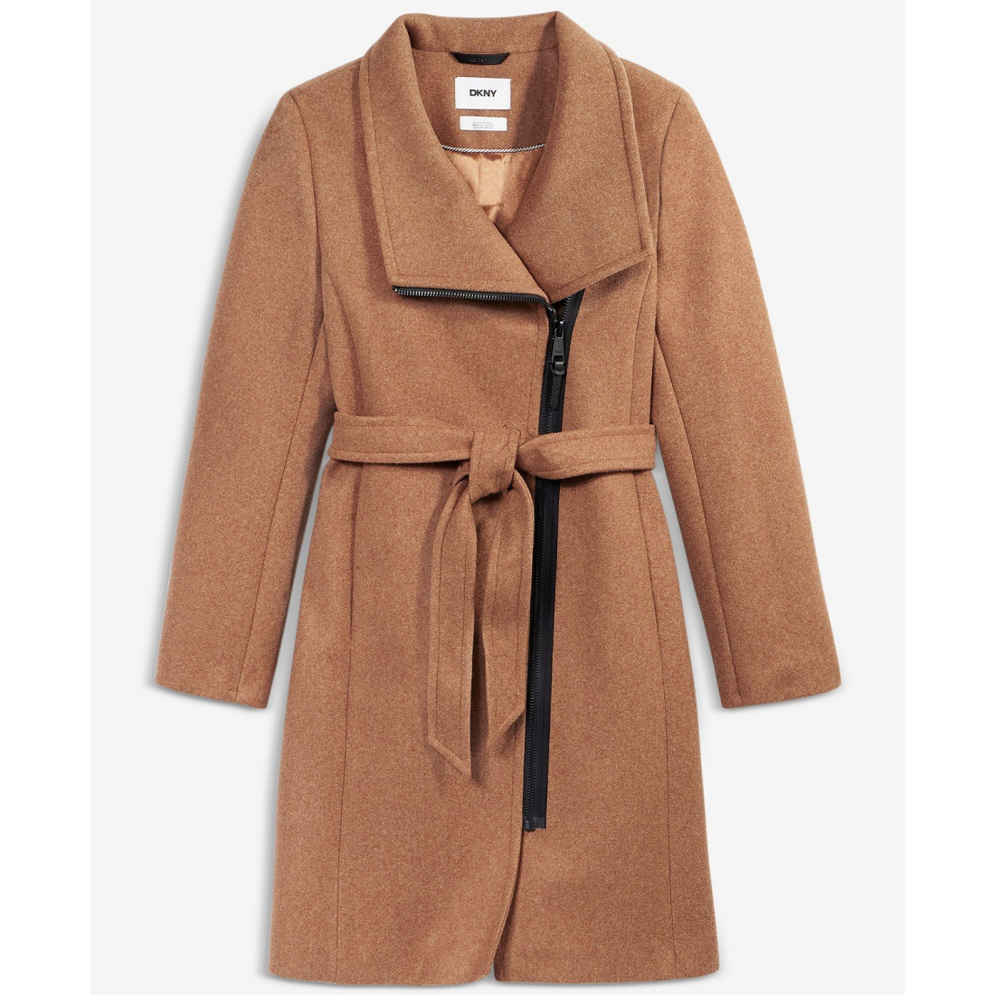 Manteau à ceinture 'Asymmetric Front-Zip' pour Femmes