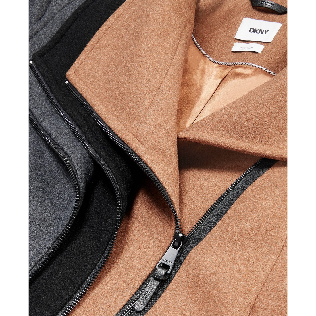 Manteau à ceinture 'Asymmetric Front-Zip' pour Femmes