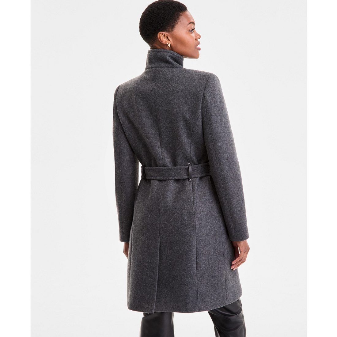 Manteau à ceinture 'Asymmetric Front-Zip' pour Femmes
