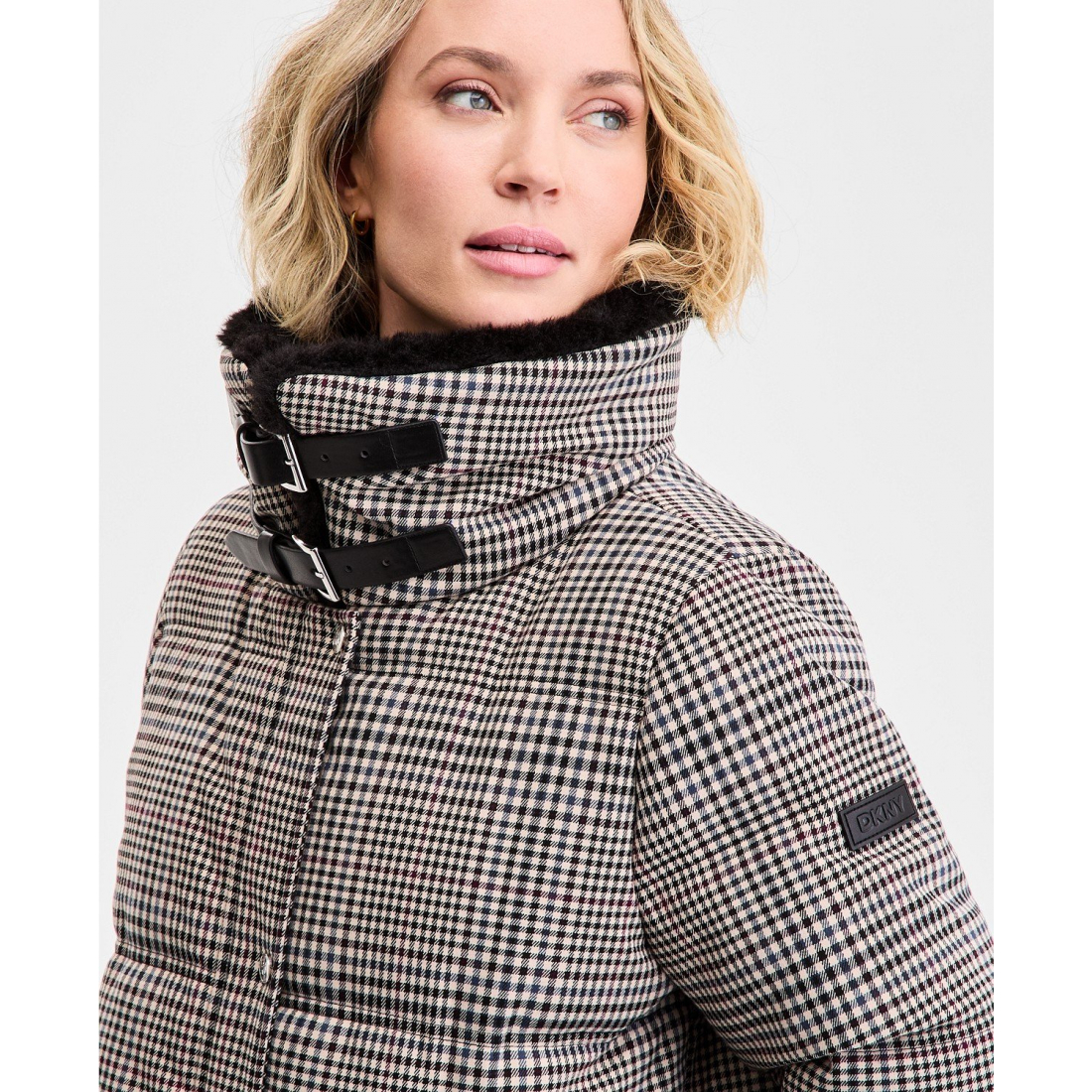 Manteau matelassé 'Faux-Fur-Collar Zip-Front' pour Femmes