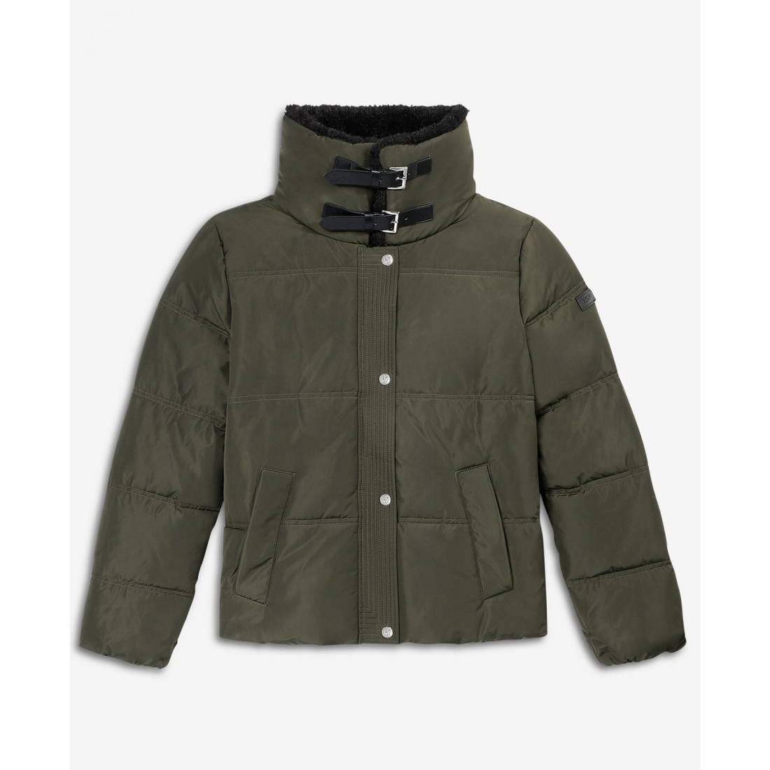 Manteau matelassé 'Faux-Fur-Collar Zip-Front' pour Femmes