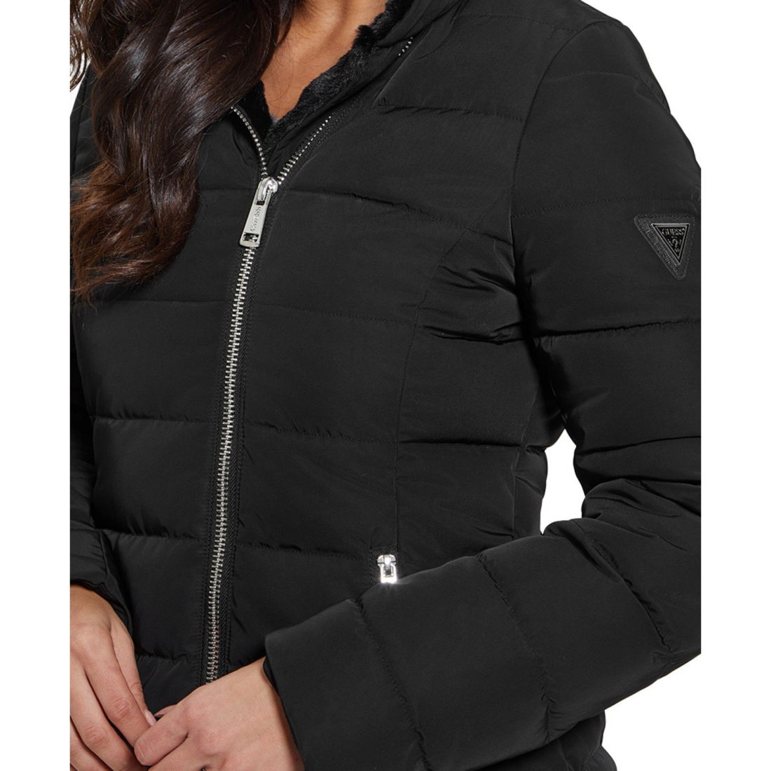 Manteau matelassé 'Hooded Faux-Fur-Lined' pour Femmes