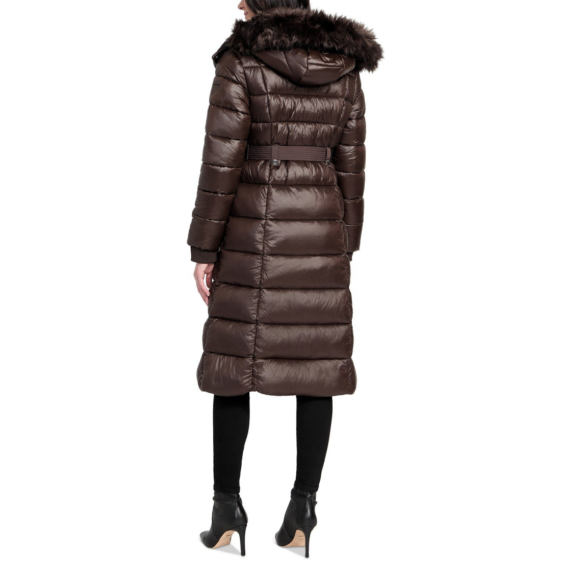 Manteau matelassé 'Faux-Fur Trim Hooded Maxi' pour Femmes