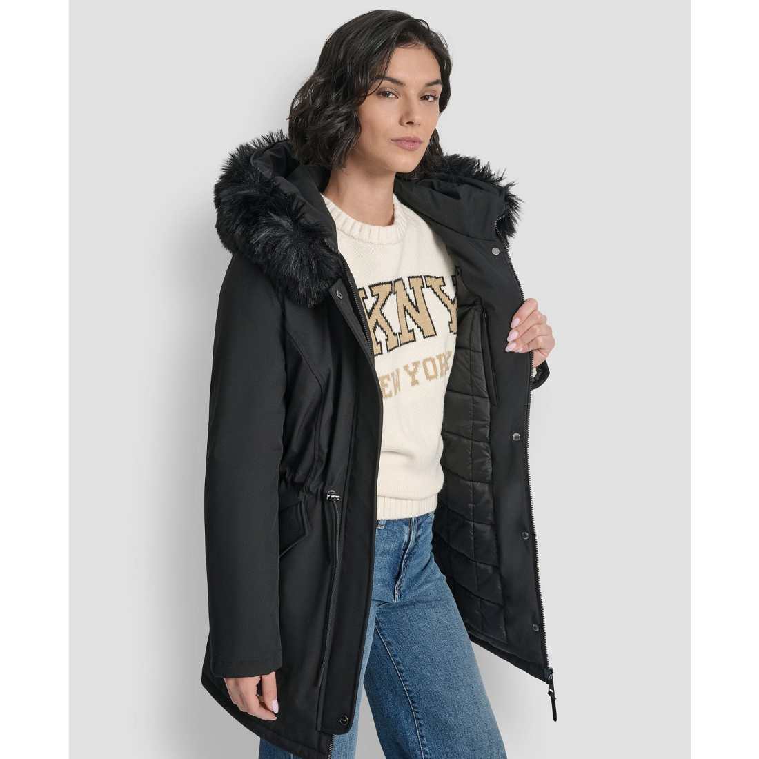 Manteau matelassé 'Trim Hooded Anorak' pour Femmes