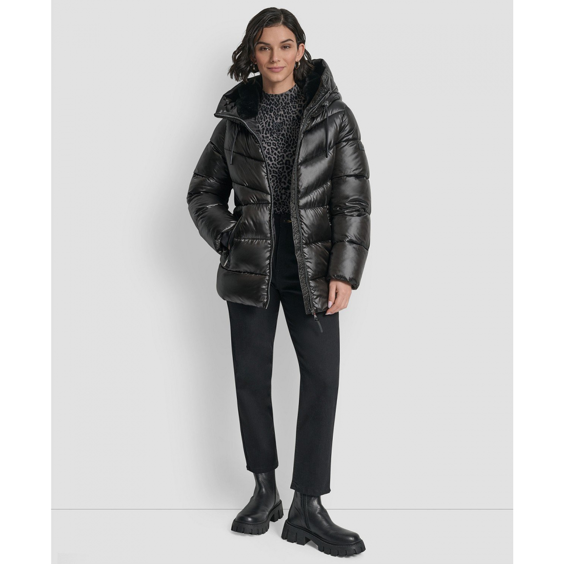 Manteau matelassé 'Shine Hooded' pour Femmes