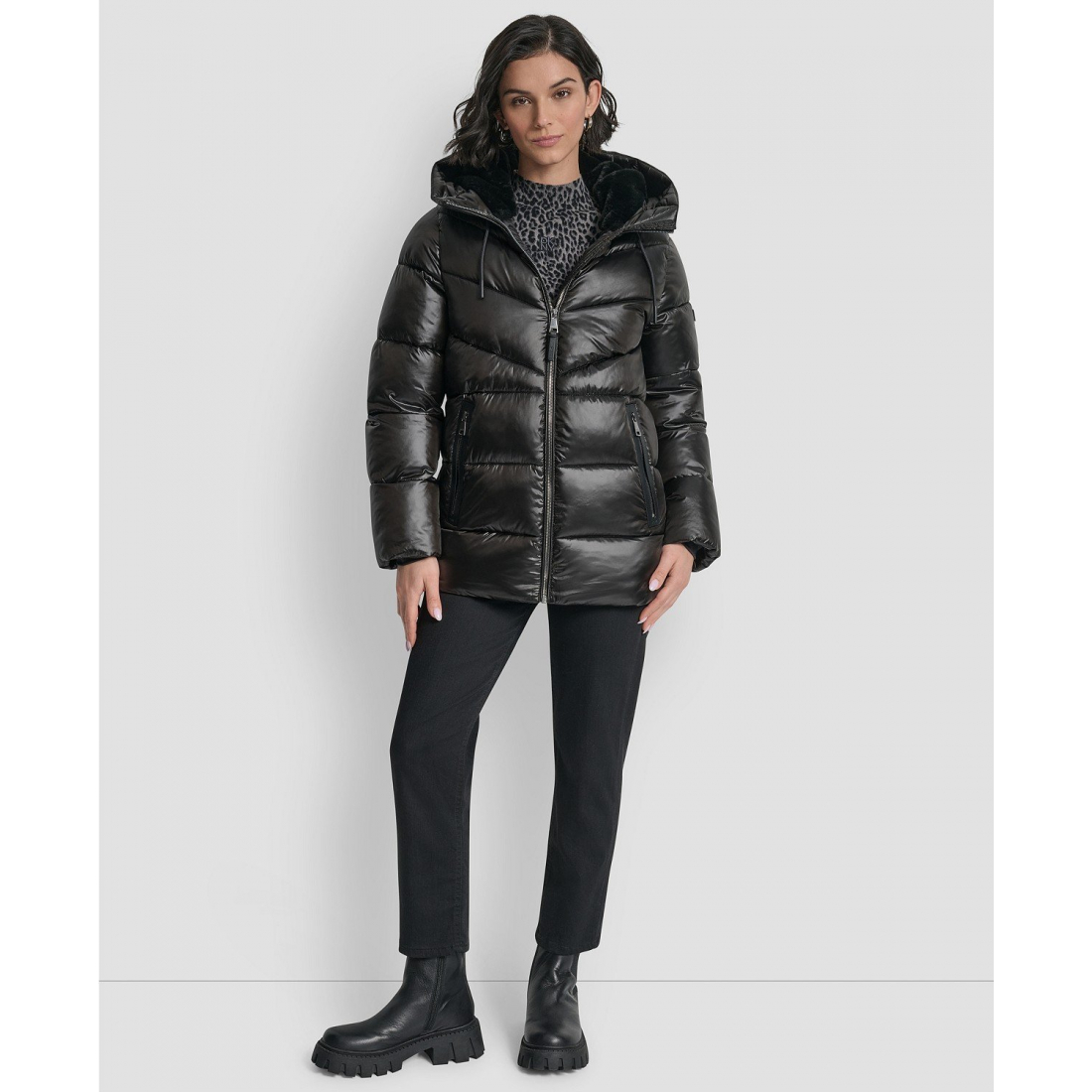 Manteau matelassé 'Shine Hooded' pour Femmes
