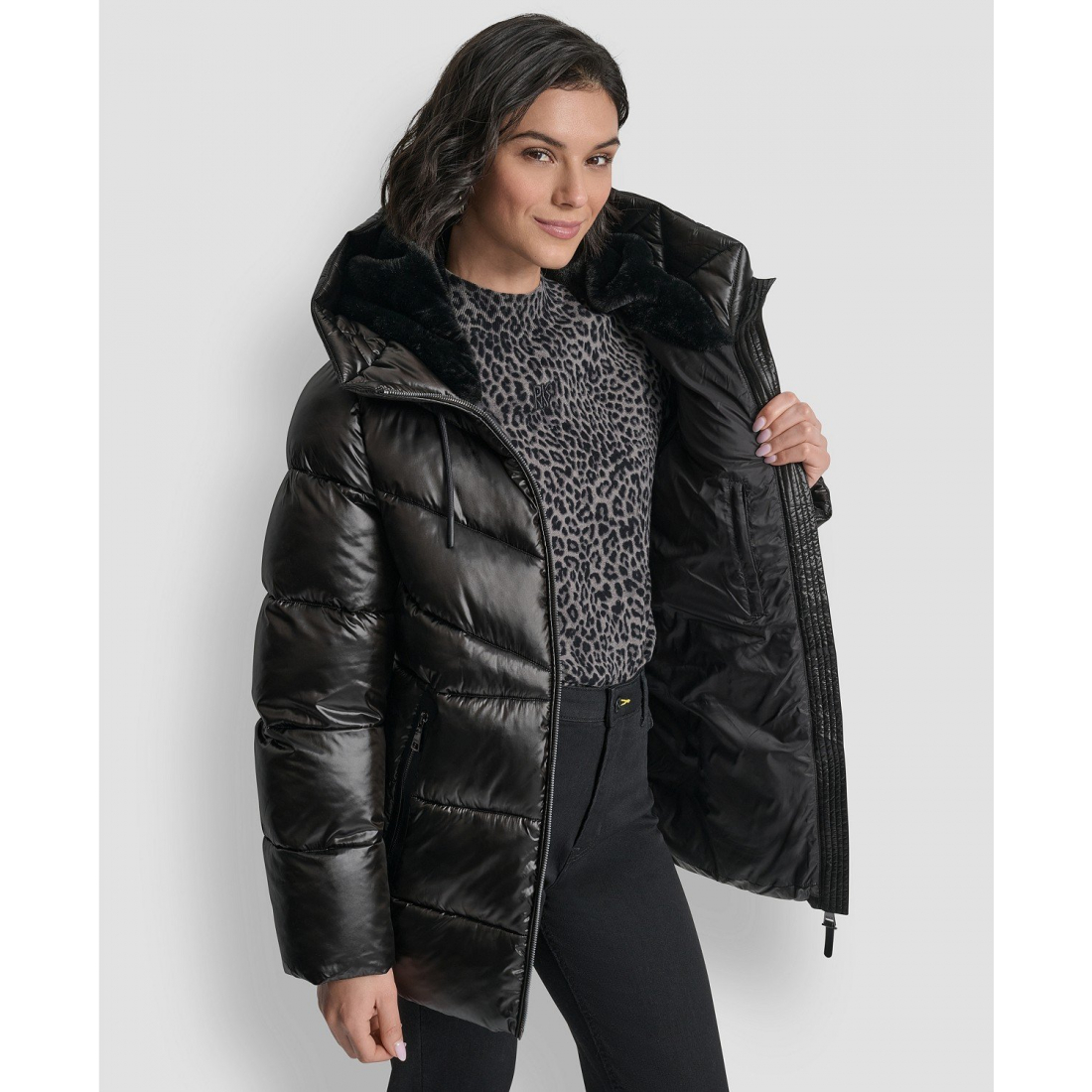 Manteau matelassé 'Shine Hooded' pour Femmes