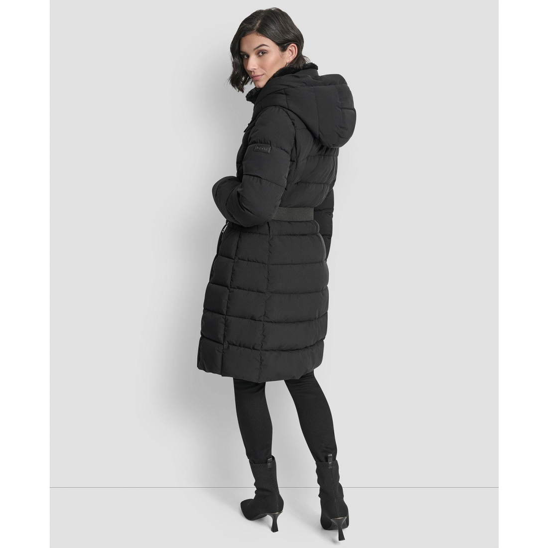 Manteau matelassé 'Belted Asymmetrical Zip Front' pour Femmes