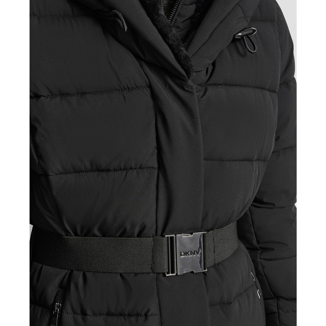 Manteau matelassé 'Belted Asymmetrical Zip Front' pour Femmes