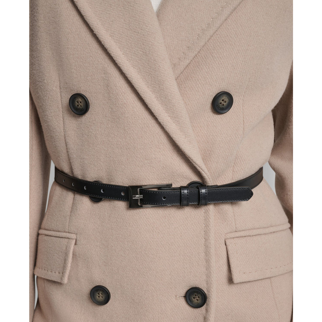 Manteau à ceinture 'Short Double-Breasted Belted Coat' pour Femmes