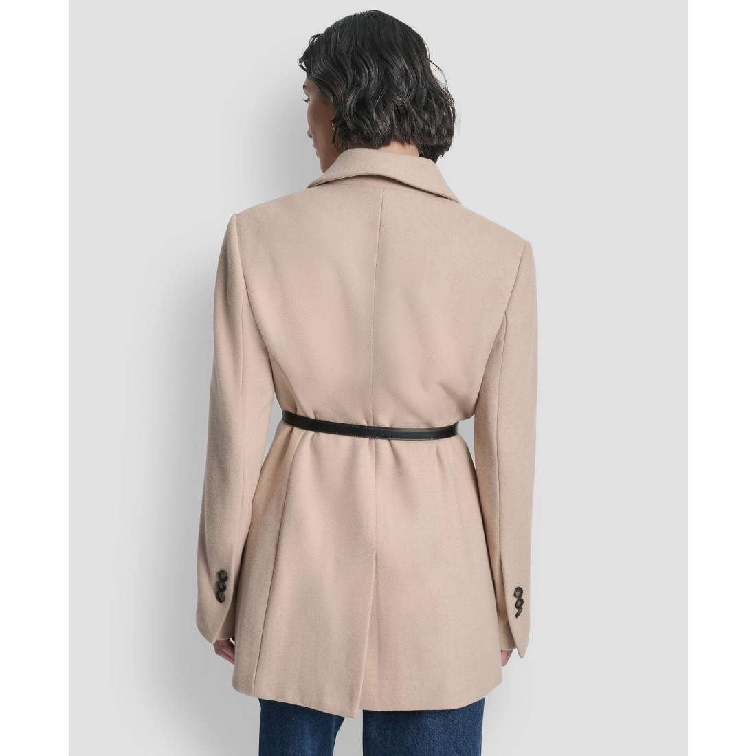 Manteau à ceinture 'Short Double-Breasted Belted Coat' pour Femmes
