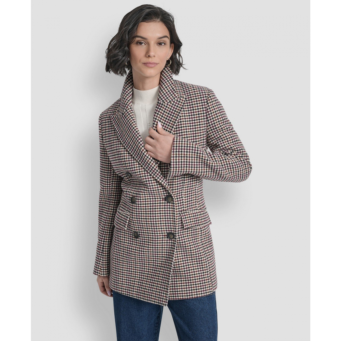 Manteau à ceinture 'Short Double-Breasted Belted Coat' pour Femmes
