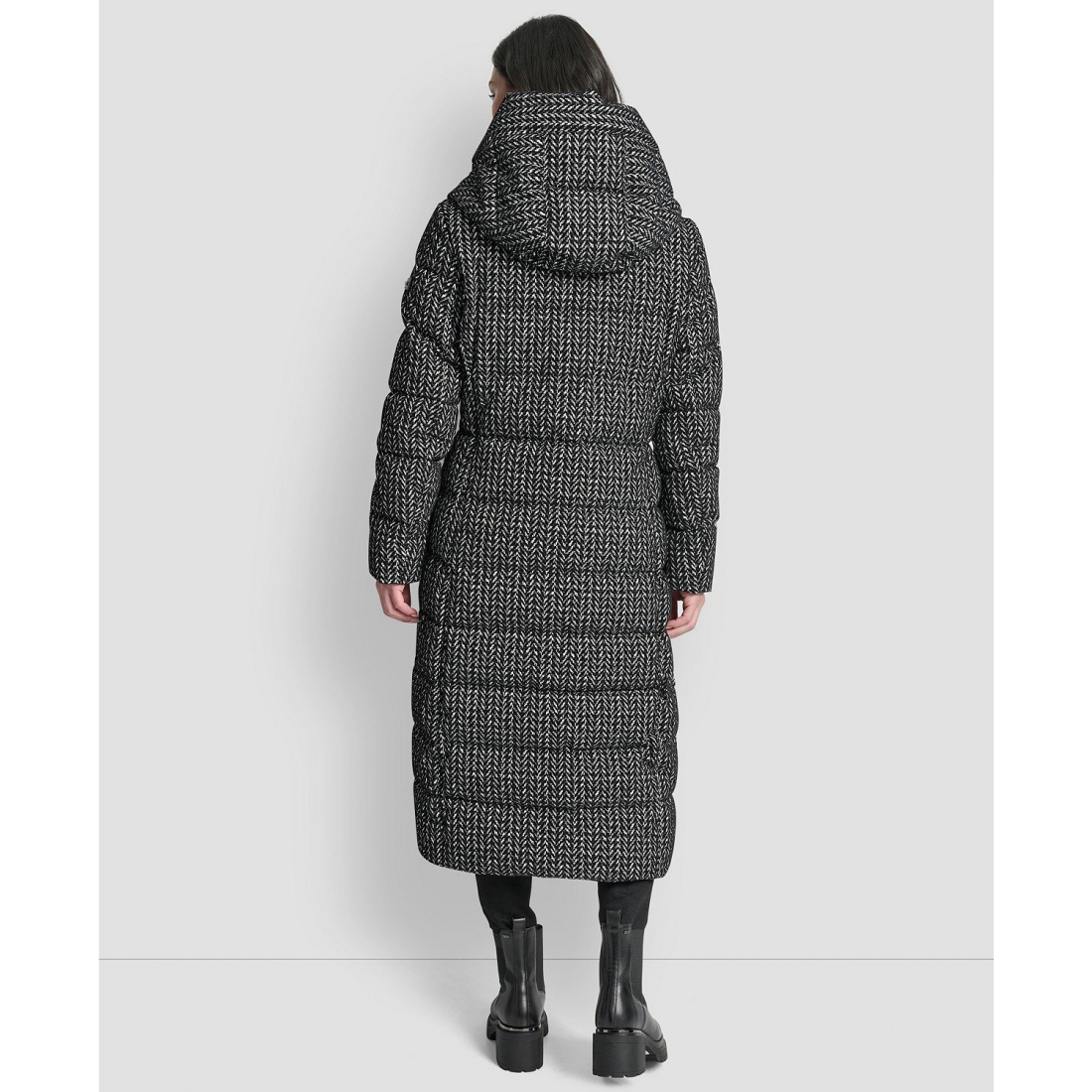 Manteau matelassé 'Bibbed Shawl Collar Hooded' pour Femmes