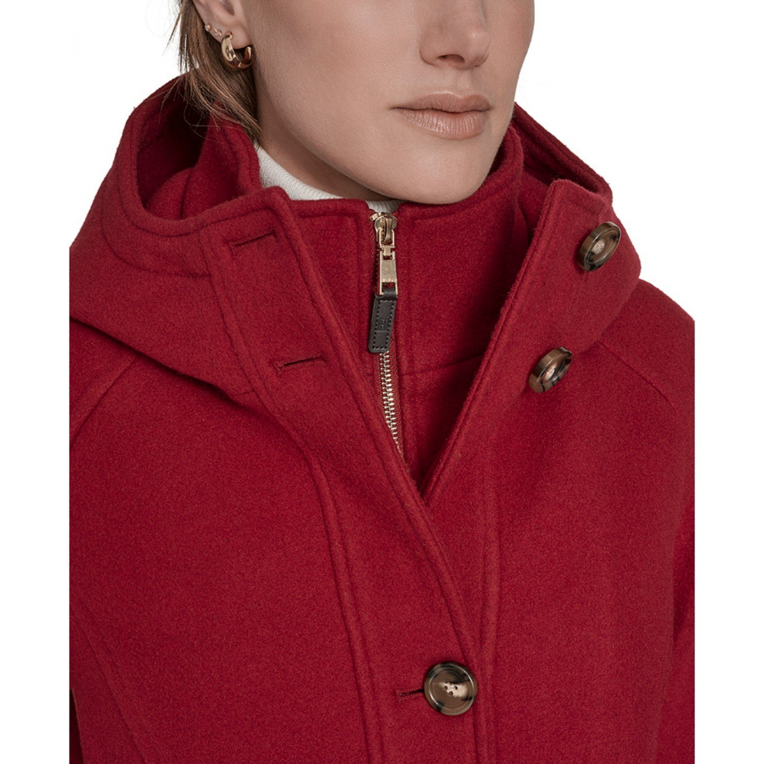 Manteau 'Hooded Button-Front' pour Femmes