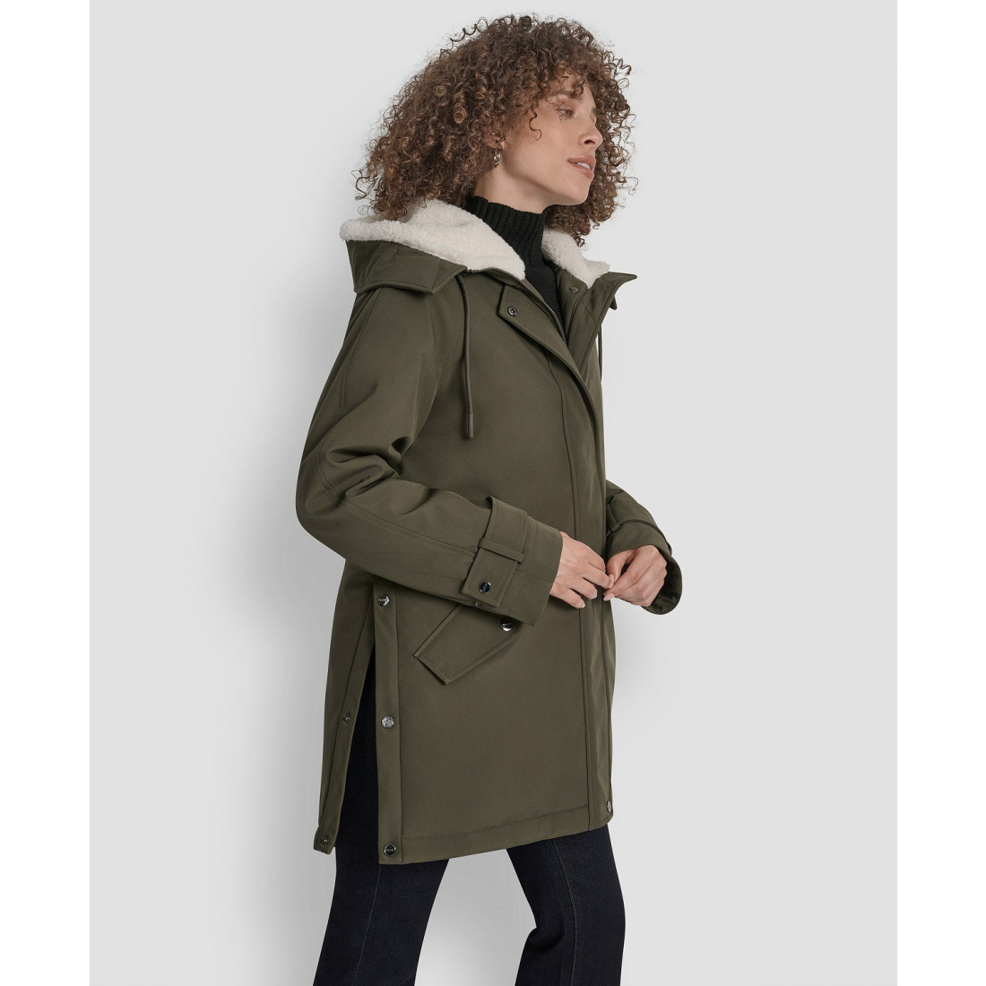 Women's 'Faux-Fur-Lined Hooded Softshell' Coat
