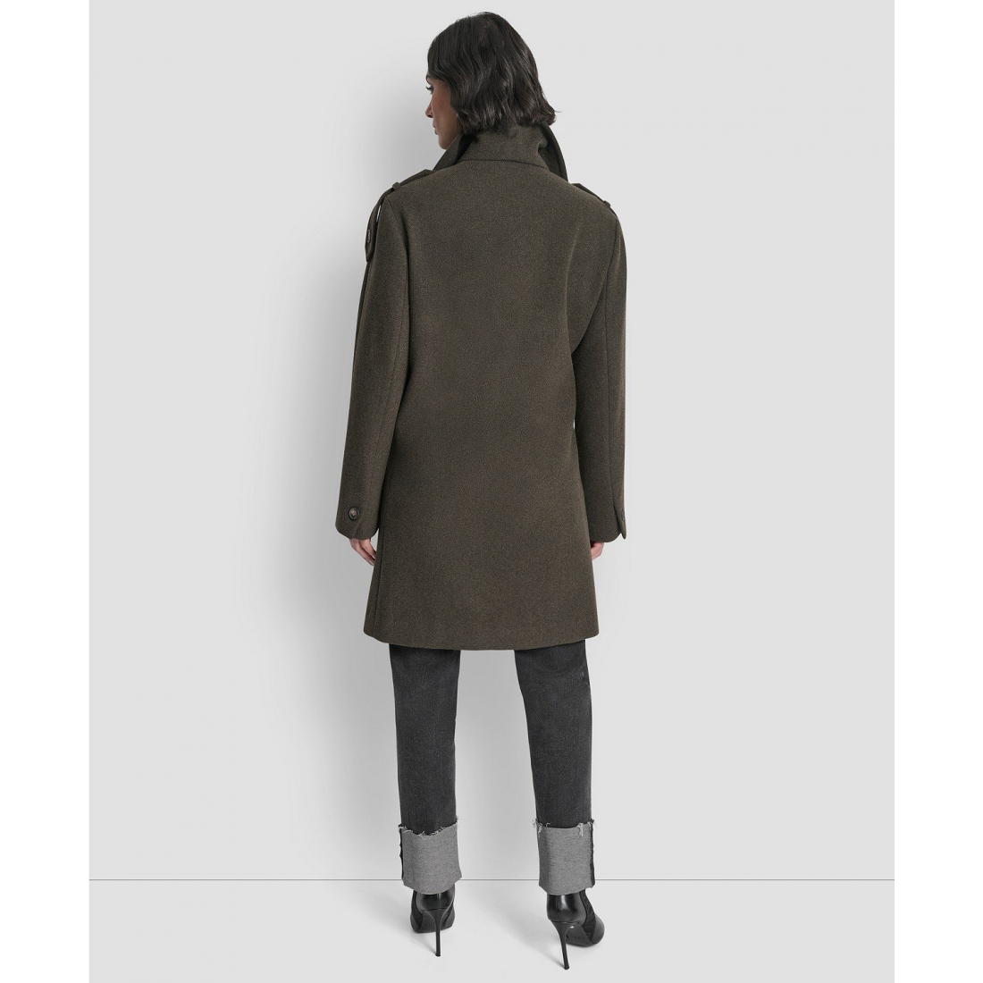 Manteau 'Double-Breasted Funnel Neck Military' pour Femmes