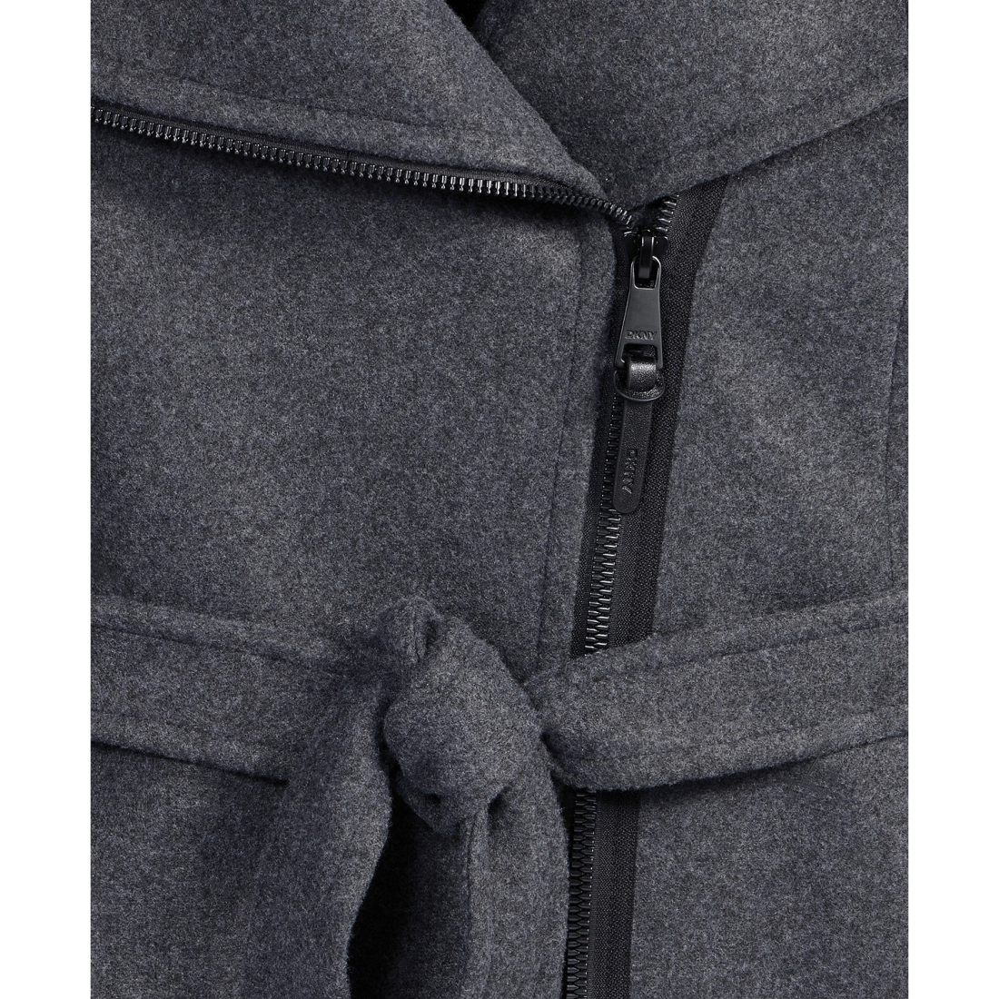 Manteau à ceinture 'Asymmetric Front-Zip' pour Femmes