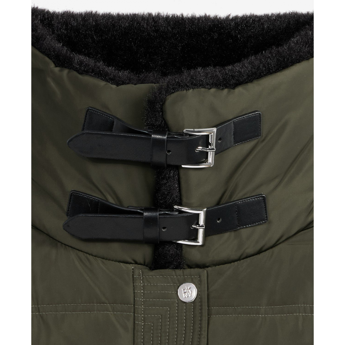 Manteau matelassé 'Faux-Fur-Collar Zip-Front' pour Femmes