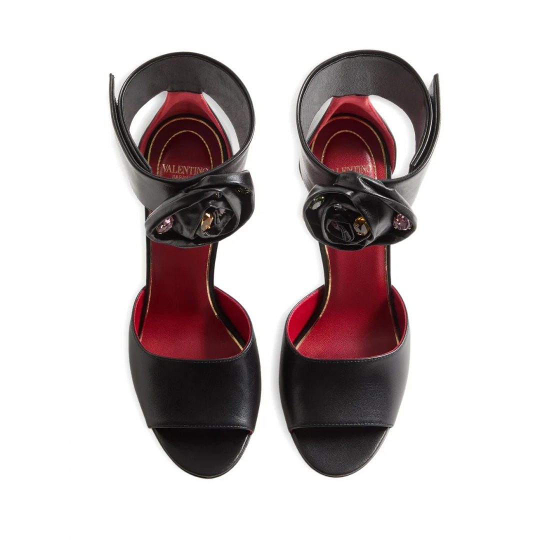 Sandales à talon 'Drip Rose Rose-Embellished' pour Femmes